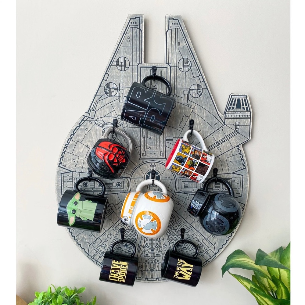 Star Wars falcon mug holder